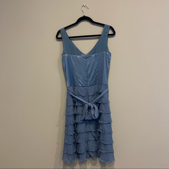 Tristan Size 8 Blue Silk Formal Dress - Picture 5 of 13
